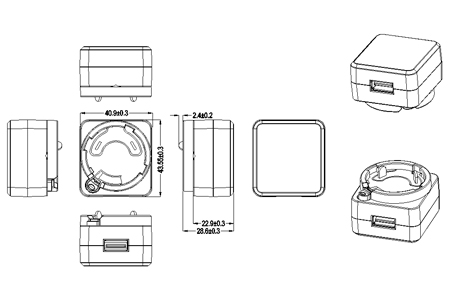 interchangeable plug with USB port