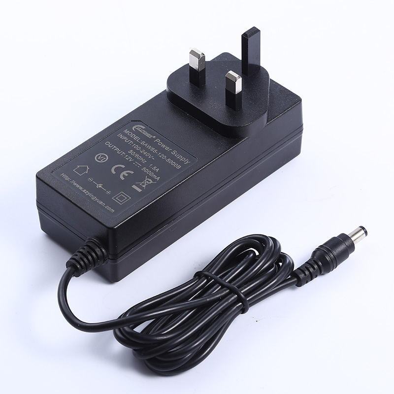 65W UK Plug Wall Mount Power Adapters